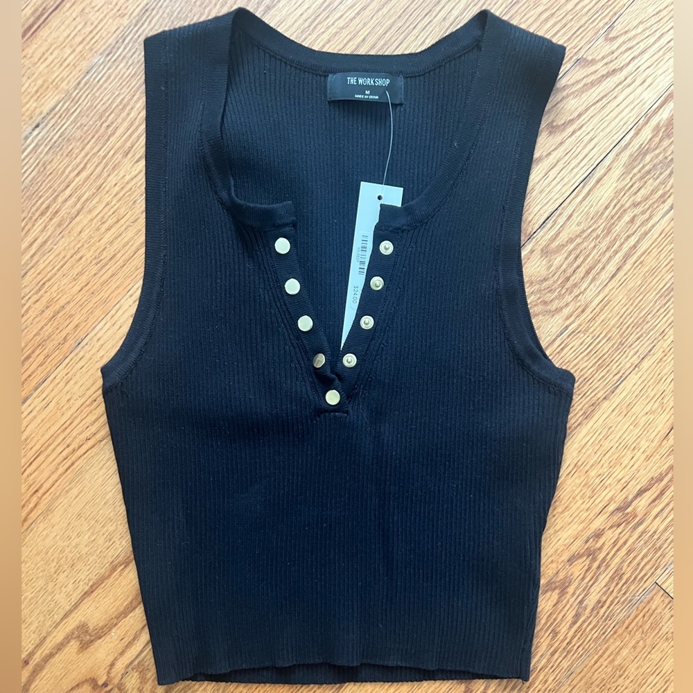 Ribbed cropped tank